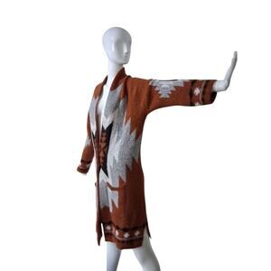 Cinnamon & Snails Aztec Women's Size Medium Chunky Southwestern Cardigan Grunge